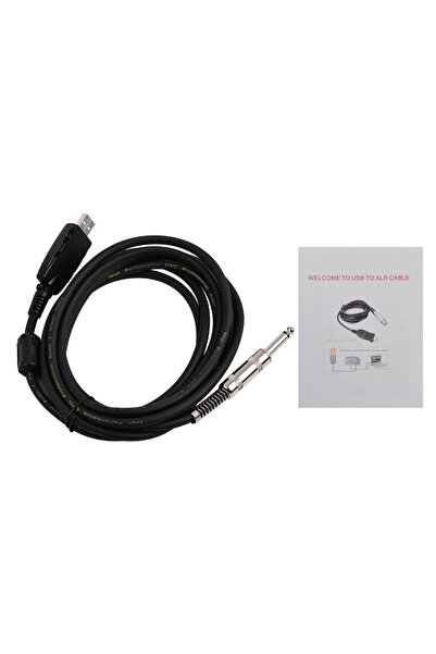 Choice 3m USB to 6.35mm 3 Meter Guitar USB Audio Cable Mono Electric Guitar Cable USB Interface to 6.35mm A