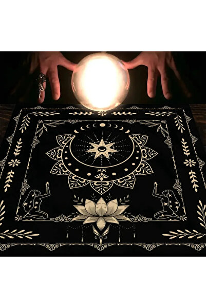 Choice 49 × 49 سم، مفرش طاولة تاروت مكون من قطعة واحدة مع 12 كوكبة - مثالي لل...