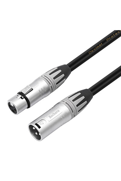 Choice 1m Black Cable Bochara Zinc Alloy XLR Extension Cable Male to Female OFC Audio Cable Dual Shielded f