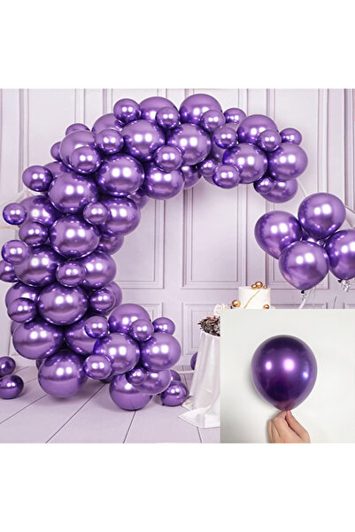 Choice 30 قطعة 12 بوصة أرجوانية 10/20/30 قطعة بالونات كروم أرجوانية معدنية لح...