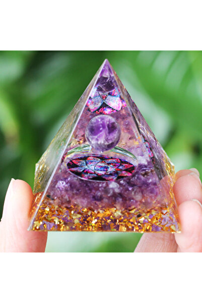 Choice هرم الطاقة A15 أورجونيت ريكي كرة الجمشت الطبيعية بلورات الشفاء أداة شق...