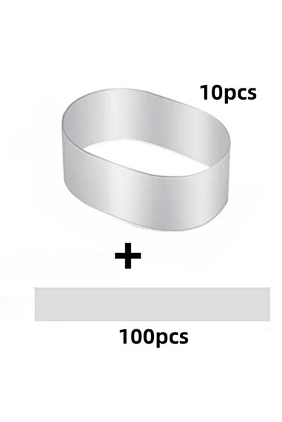 Choice مزيج 10 قطع من قوالب كعكة الجبن المصنوعة من الفولاذ المقاوم للصدأ ذات الوجه الواحد على شكل دائرة موس بيضاوي الشكل لقطع البسكويت