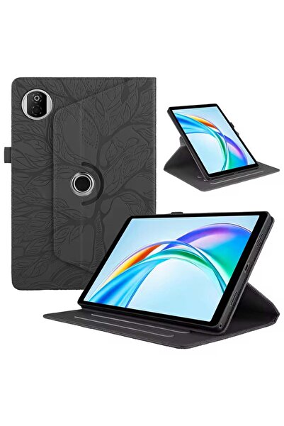 Lukione متوافق مع جهاز Honor Pad X7 مقاس 8.7 بوصة، حامل دوار 360 درجة، غطاء قابل للطي، منقوش عليه شجرة الحياة