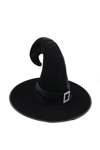 Choice ABS769 Halloween Fold Pleuche Hat Wizard Witch Elf Witch Hook Hat Adult Children's Costume Party Bal