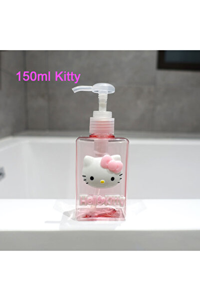 Miniso 150 مل Hello KT لطيف 100 مل Kawaii Pink Hello Kitty زجاجة فارغة قابلة لإعادة التعبئة العطور مستحضرات التجميل