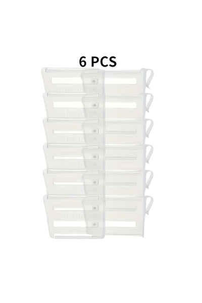 Choice 6pcs 6/12pc Adjustable Refrigerator Space Divider - Expandable Drink and Sauce Organizer - Maximize