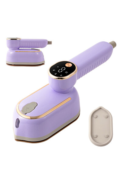 Choice EU PURPLE Handheld Portable Mini Steam Iron with Four Temperature Control High-Power Rotating Ironin