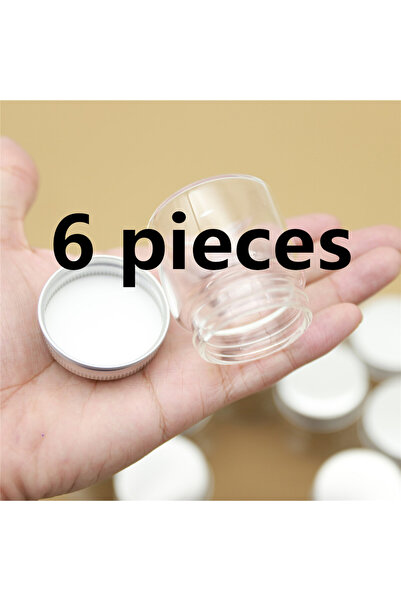 Choice 6 pieces 6/12/24 PCS 50ml Silver Screw Caps Glass Jars 33×47×50mm Small Glass Bottles Candy DIY Cra