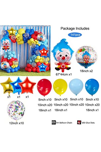 Choice مجموعة واحدة أخرى من بالونات مهرج من رقائق معدنية، زينة على شكل سيرك ك...