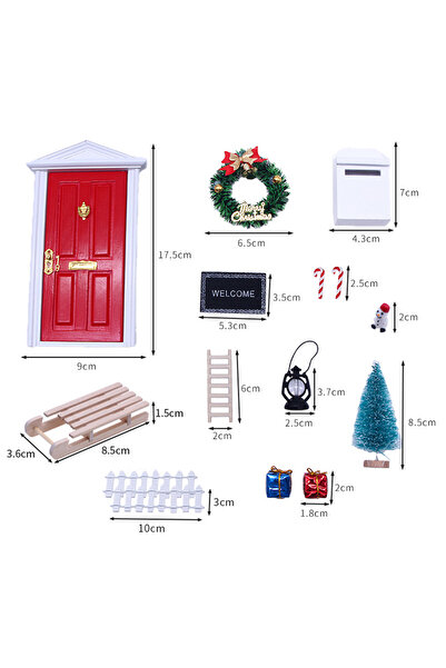 Choice XQ101925-01Z Chzimade DollHouse Elf Door Christmas Decor String Hat Wr...