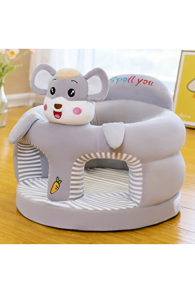 Choice غطاء أريكة للأطفال على شكل فأر رمادي، كرسي إطعام الطفل، أريكة أطفال قط...