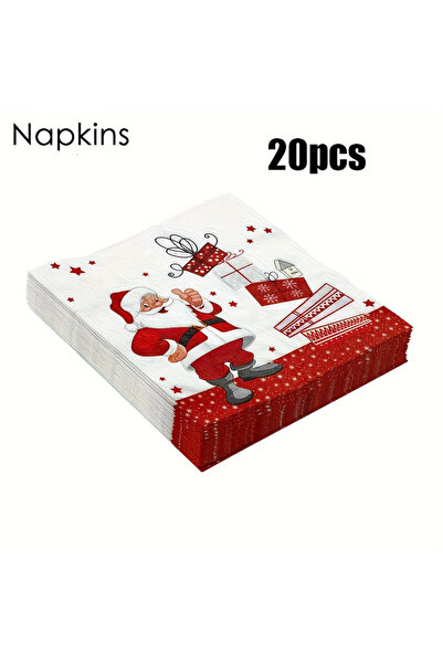 Choice 20 sheets 20/40 Christmas Party Napkins - Santa, Heavy Duty Disposable...