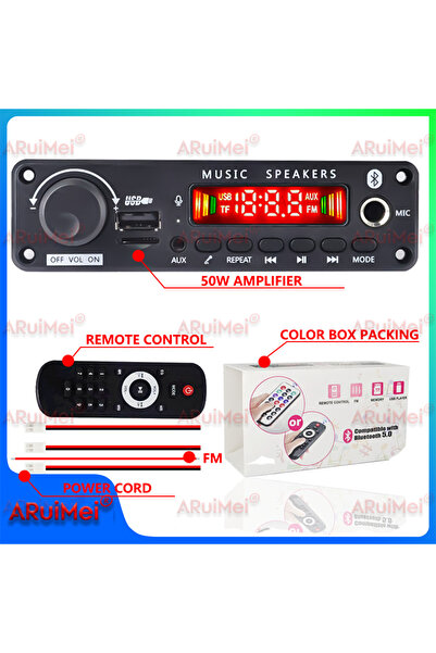 Choice 50 واط 50 واط مكبر صوت بلوتوث MP3 WMA APE فك لوحة تيار مستمر 12 فولت 2...