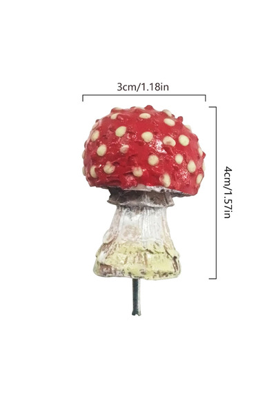 Choice 3cm Mini Glow In The Dark Mini Mushroom Ornament Resin Crafts Fairy Ga...