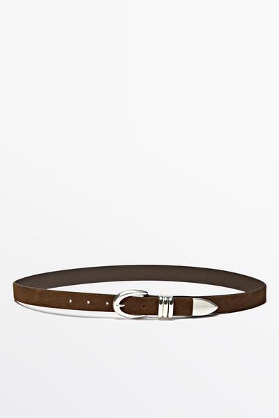 Massimo Dutti Metal detaylı napa deri kemer