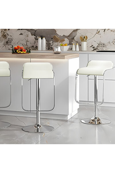 sharpdo 4PCS Bar Chair,High Back Small Round Stool, Comfortable Adjustable High Bar Chair with 360° Swivel