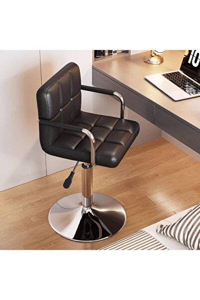 sharpdo 2-Piece Bar Stool Set, Nappa Leather High Back Bar Stool, Comfortable Adjustable High Bar Stool