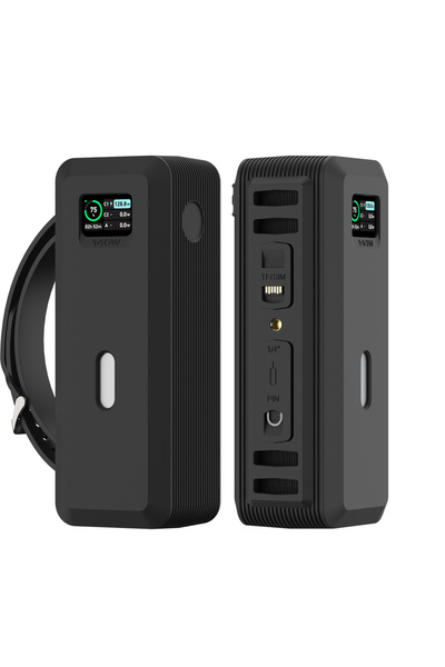 Choice جراب سيليكون أسود لبنك الطاقة Anker 737 PD240W كابل شحن لـ PowerCore SD/TF بقوة 140 واط وسعة 24000 مللي أمبير في الساعة