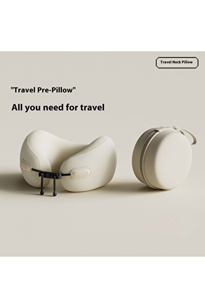 Choice وسادة رقبة ناعمة من إسفنج الذاكرة على شكل حرف U باللون البيج مقاس 25 ×...