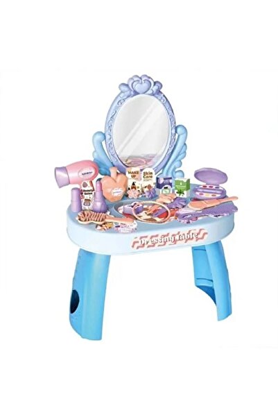 Fun Moment Girls' Dressing Table and Makeup Set with Mirror - 30 Pieces