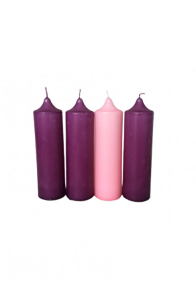 miceco Decorative Christmas Tree Candle - Green Snowy, 11 cm