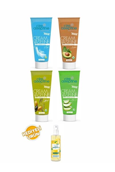CIRE ASEPTINE Vazelin Tüp 75 Ml Karma Set+Limon Kolonyası 100 ml Sprey Hediyeli