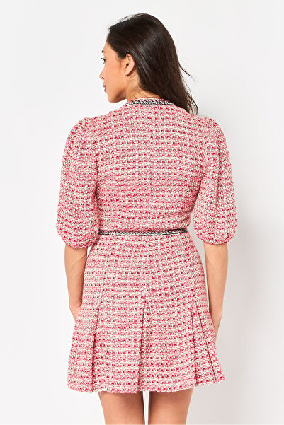 Maje Women Textured Mini Dress, Multicolor