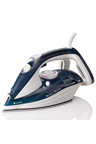 Gorenje SIH2800TQC Steam Iron, 2800W, 100 g/min, 350 ml, Ceramic Soleplate, Blue-White