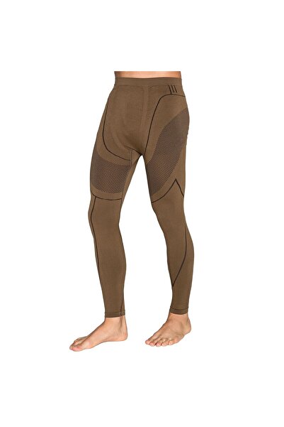THERMOFORM Men's Seamless Thermal Underwear Pants Brown