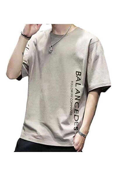 Generic Short Sleeve Printed T-shirt Khaki