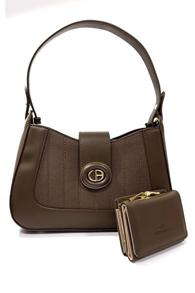 Chrisbella Handbag with detachable Strap and mini Wallet. dimensions: 28x8x17cm