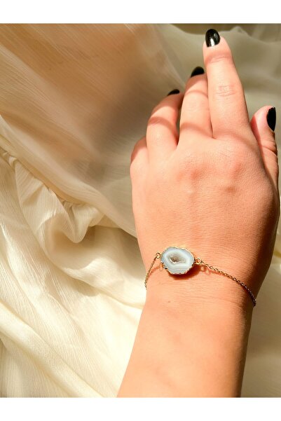 Moonlight Jewelry Bracelet "White Eye" - Geode