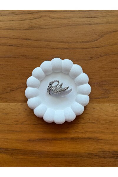 NATİVUSBUTİK ÇELİK KUĞU DETAY BROŞ