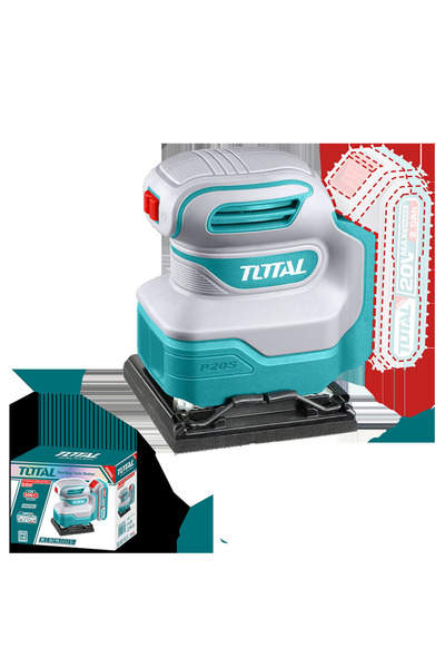 TOTAL 20V TOTAL sander, base size 110x100 mm (battery and charger not included)