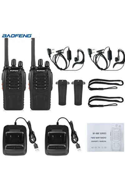 BAOFENG Two-pack of two-way walkie-talkies, radio, dual-band, UHF, with earpiece