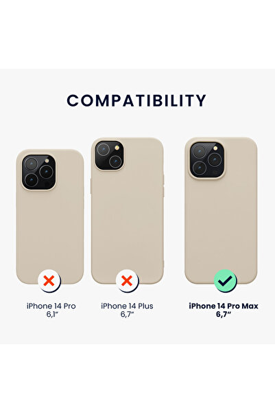 KWmobile Case for Apple iPhone 14 Pro Max, Silicone, Cream, 59074.16