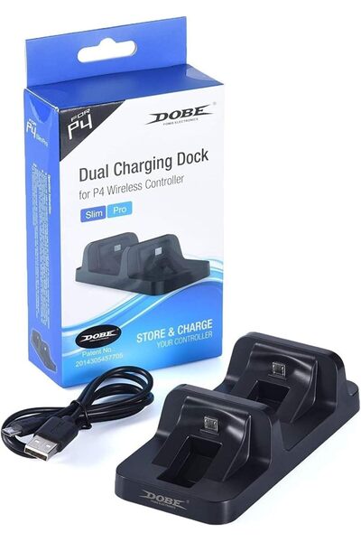 Dobe 2-in-1 Dual Charging Dock Stand for Sony Wireless PS4/PS3 Controllers
