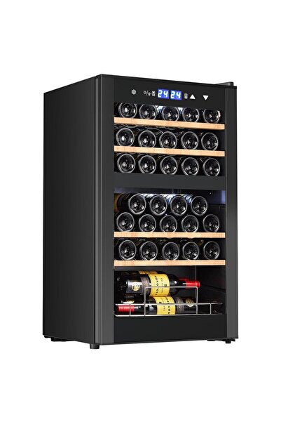 Berfmann Çift Bölmeli Şarap Dolabı ve Soğutucu (34 Şişelik)