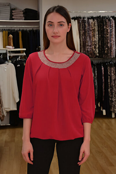 dml giyim Chain Woven Crepe Blouse