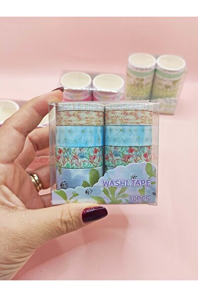 Limmy Bandă Washi vintage cu imprimeu Hârtie de mascare adezivă Bandă cu mode...