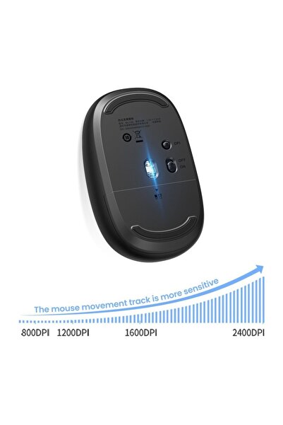 Ugreen Mouse wireless 800-2400 DPI, USB 2.4GHz, design compact și ergonomic, albastru închis