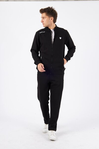 Marco Ferry Fleece-Lined 3 Thread Winter Tracksuit Set Black 5721-S