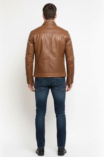Deriderim Tarron Brown Genuine Leather Jacket