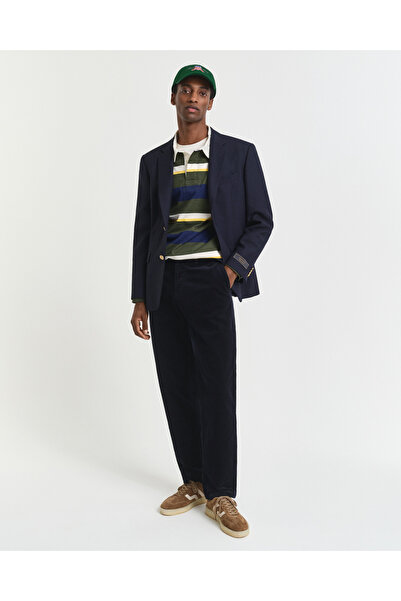 Gant Erkek Lacivert Regular Fit Cord Chino Pantolon