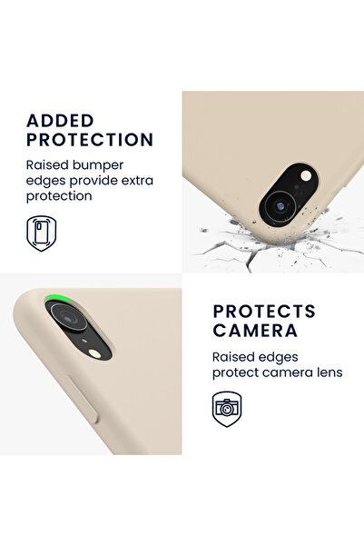 KWmobile Case for Apple iPhone XR, Silicone, Cream, 45910.154