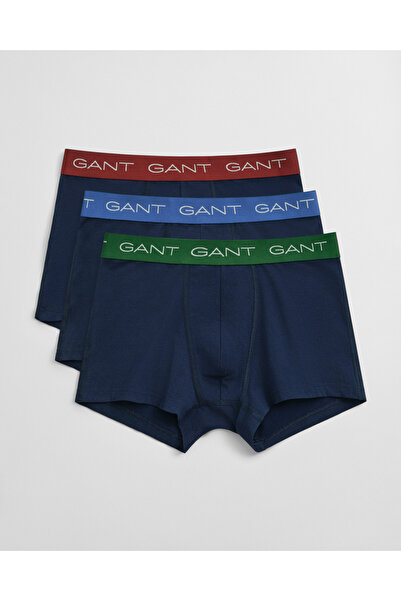 Gant Erkek Mavi Slim Fit 3'lü Boxer