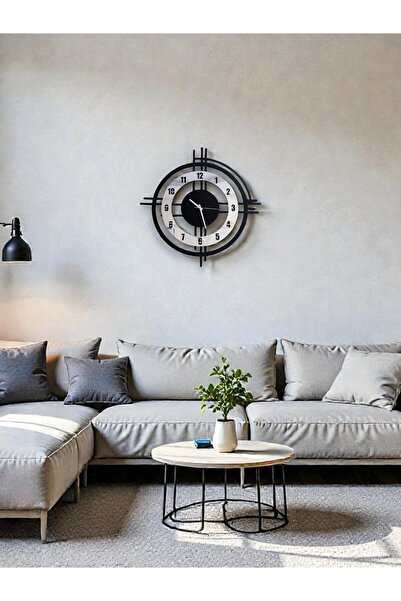 Formiqra 65 x 65 Duvar Saati - Şık Tasarım & Dekorartif 5 Adet Kelebek Hediyeli