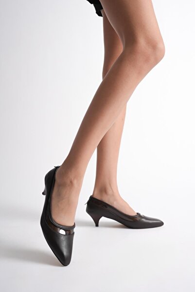 MARCHEO Cecilia Women's Bitter Brown Thin Low Heel Shoes