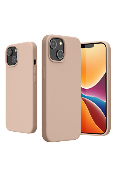 KWmobile Case for Apple iPhone 14, Silicone, Cream, 59071.225