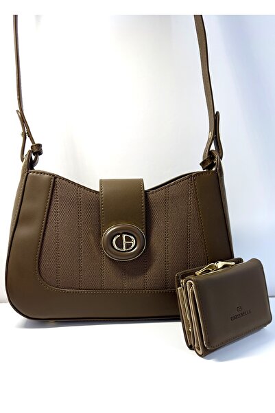Chrisbella Handbag with detachable Strap and mini Wallet. dimensions: 28x8x17cm